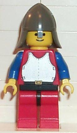 LEGO Minifigure-Breastplate - Red with Blue Arms, Red Legs with Black Hips, Dark Gray Neck-Protector-Castle-CAS200-Creative Brick Builders